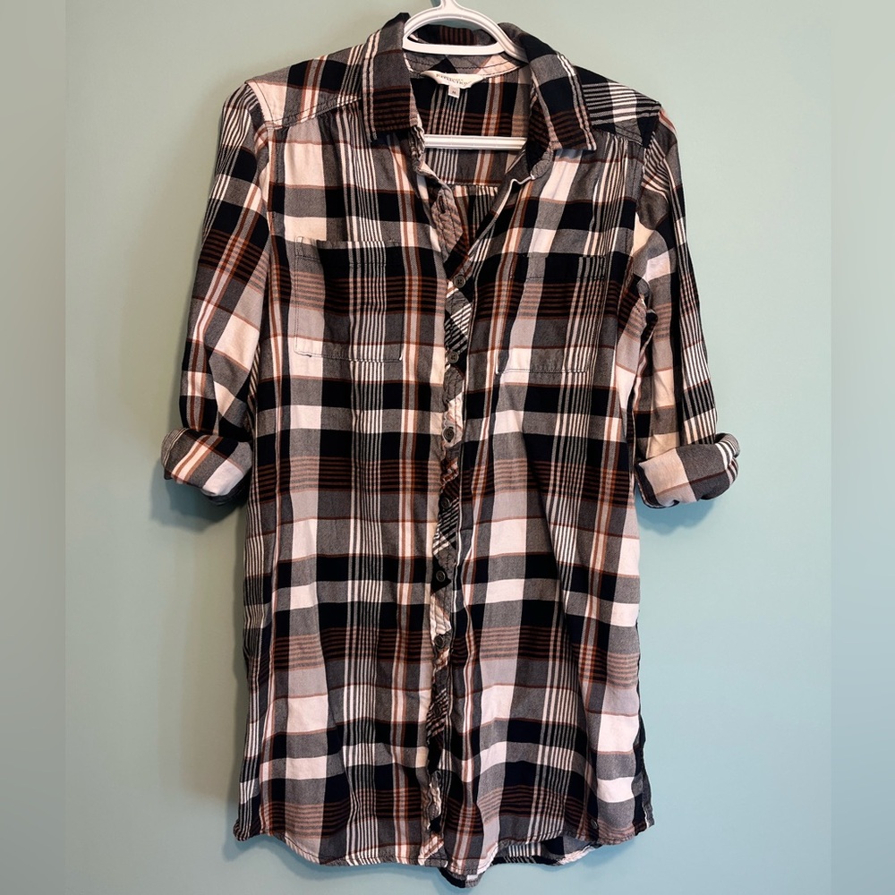 Northern Reflections Long Plaid Shirt - extra soft! Size Medium